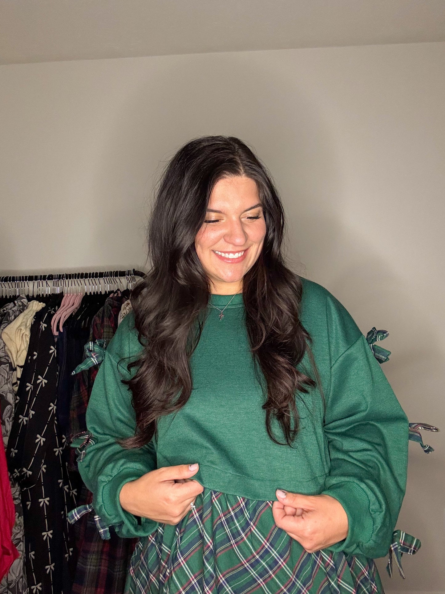 Evergreen Sweatshirt Dress